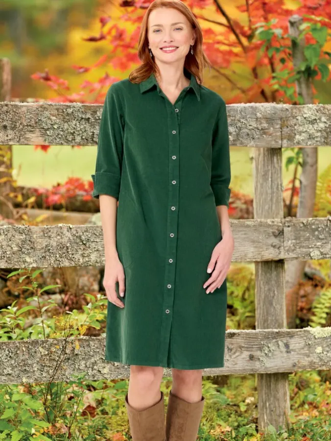 Casual Corduroy Dress