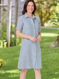 Casual Seersucker Dress