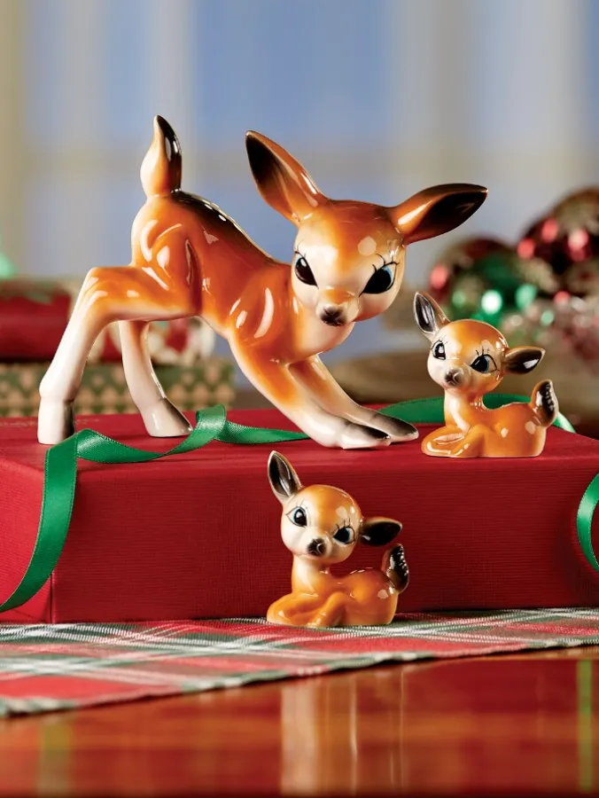 Ceramic Deer Family, Set of 3