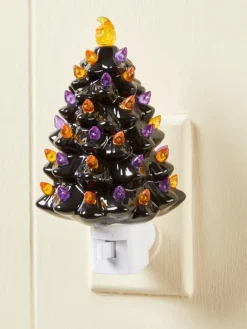 Ceramic Halloween Tree Night-Light