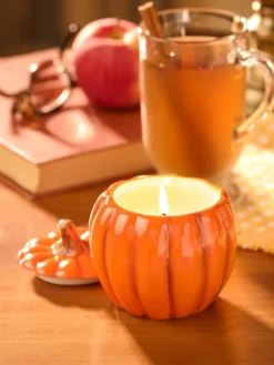 Ceramic Pumpkin Candle
