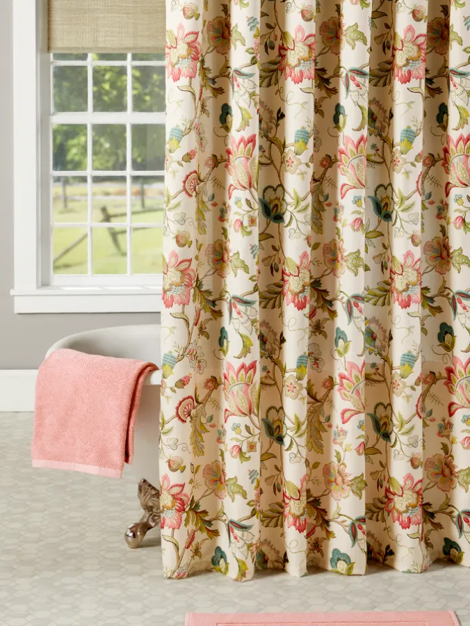 Chateau de Fleur Floral Shower Curtain