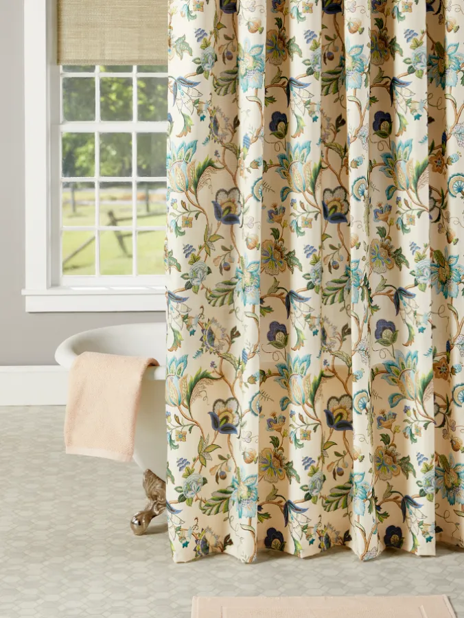 Chateau de Fleur Floral Shower Curtain