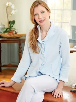 Chenille Ruffle Bed Jacket