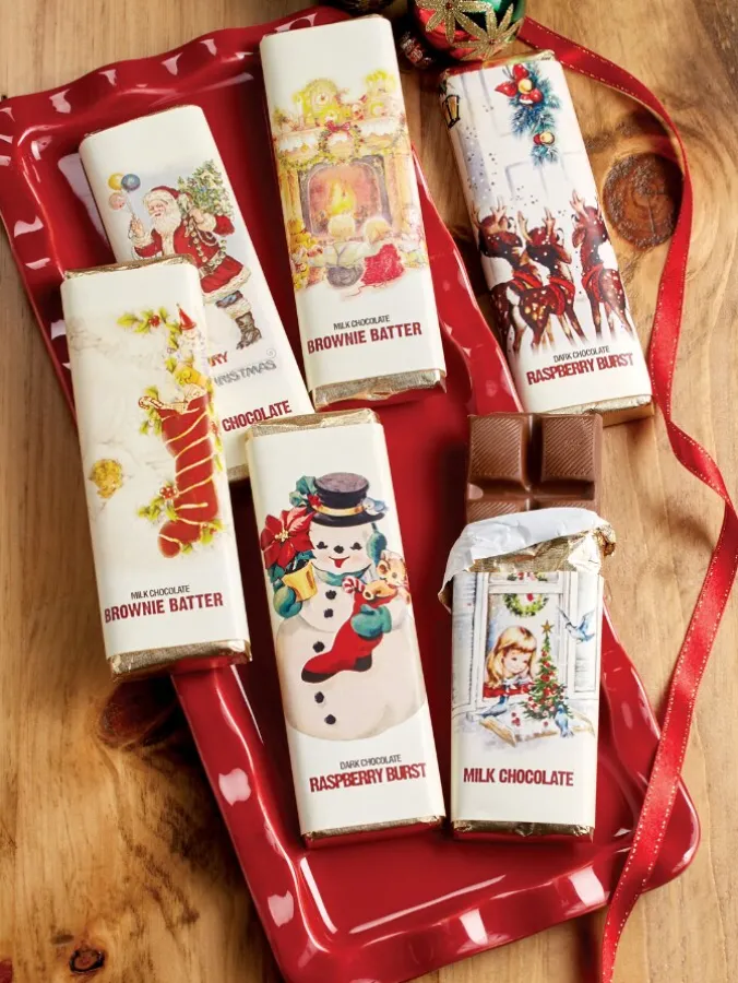 Christmas Chocolate Bars, Set of 6