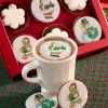 Christmas Hot Cocoa Toppers With Snowflake Marshmallows, Set of 6