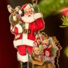 Christmas Keepsakes 24k Gold Finished Santa With Toys Ornament in Gift Box