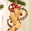 Christmas Keepsakes 24k Gold Finished Christmas Bells Ornament in Gift Box