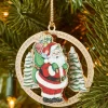 Christmas Keepsakes 24k Gold Finished Jolly Santa Claus Ornament in Gift Box