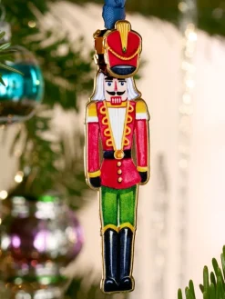 Christmas Keepsakes 24k Gold Finished Nutcracker Soldier Ornament in Gift Box