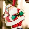 Christmas Keepsakes 24k Gold Finished Santa Ornament in Gift Box