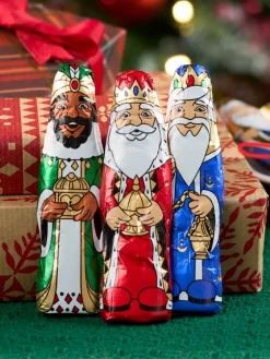 Christmas Milk Chocolate Foiled Three Wise Men, Set of 9