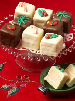 Christmas Petit Four Assortment, 12 Cakes