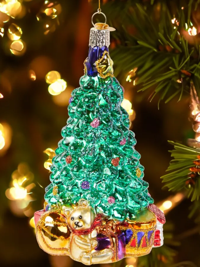 Christmas Tree Blown-Glass Christmas Ornament