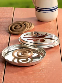 Citronella Mosquito Coils With Metal Holder, 10 Coils