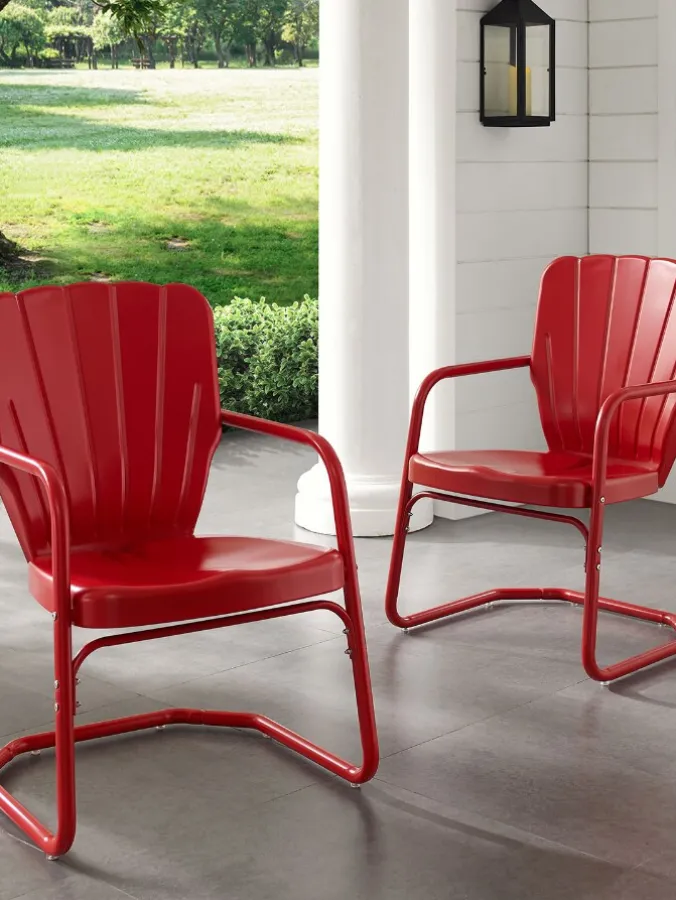 Clamshell Outdoor Chair Set, 2 Chairs