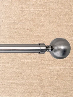 Classic Ball Finial Curtain Rod, 1 Inch