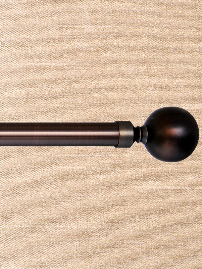 Classic Ball Finial Curtain Rod, 1 Inch