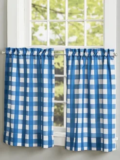 Classic Check Rod Pocket Tiers by Country Curtains®
