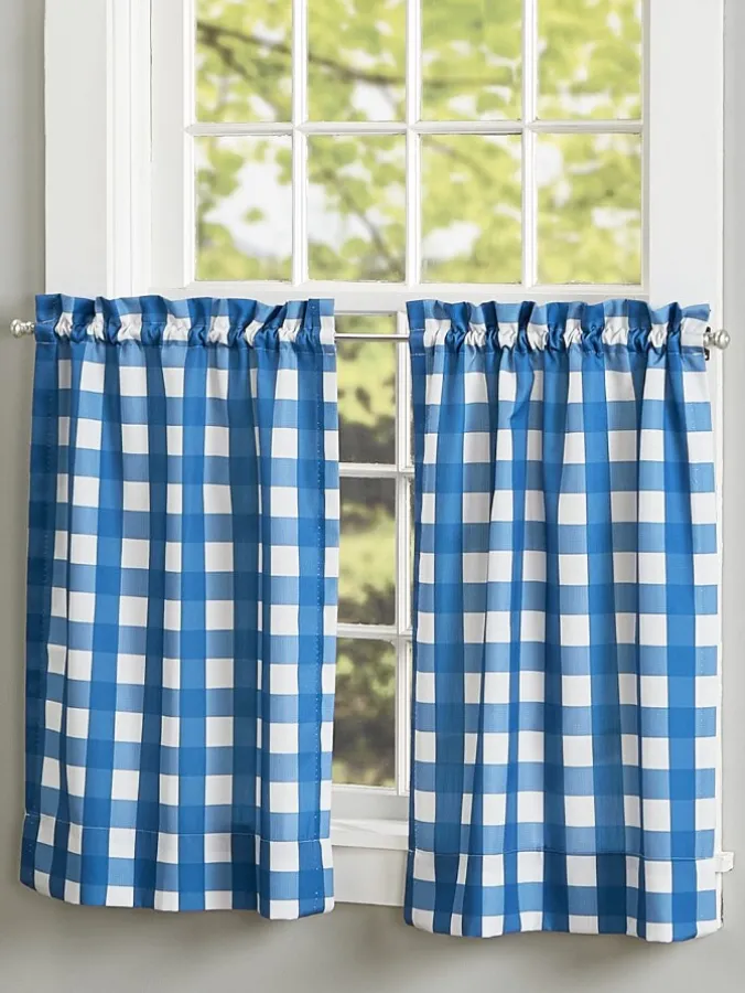 Classic Check Rod Pocket Tiers by Country Curtains®