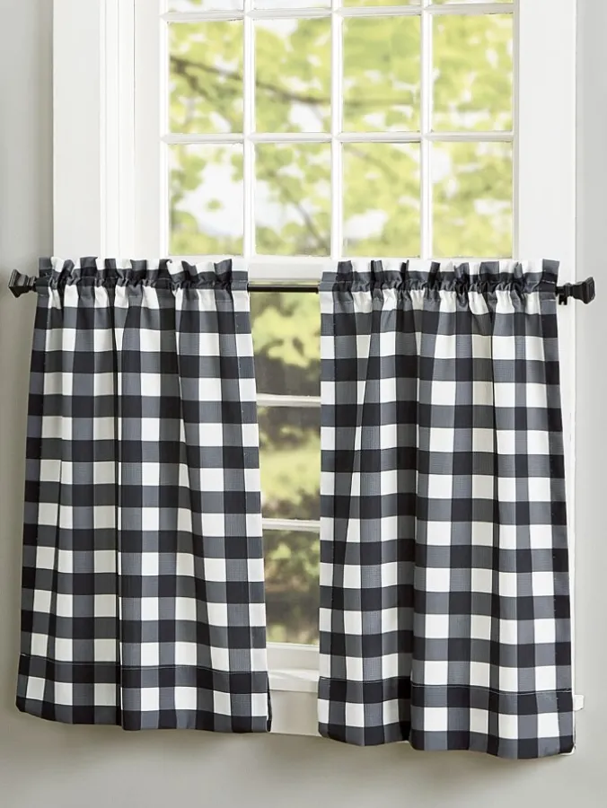 Classic Check Rod Pocket Tiers by Country Curtains®