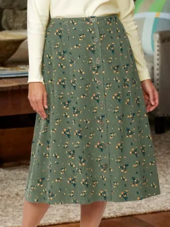 Classic Corduroy Midi Skirt