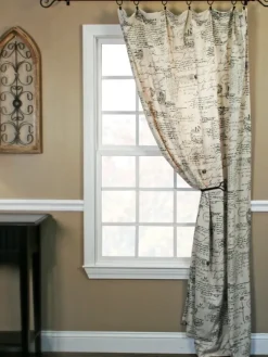 Classic Cursive Rod Pocket Curtain Panel