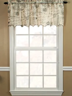 Classic Cursive Rod Pocket Tailored Valance