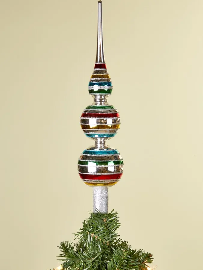 Classic Glass Finial Christmas Tree Topper