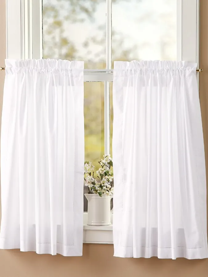 Classic Hemstitch Rod Pocket Tiers by Country Curtains®