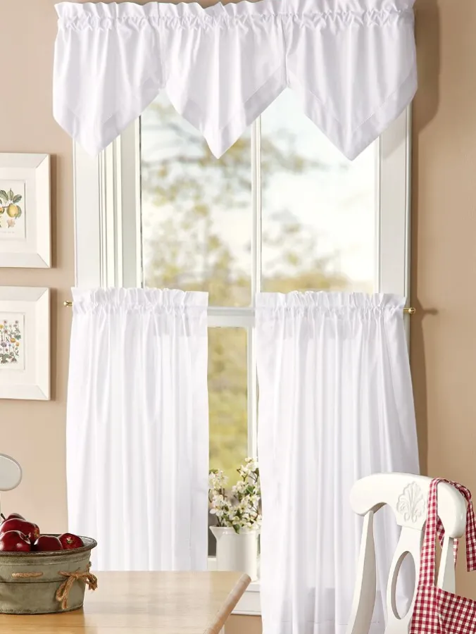 Classic Hemstitch Rod Pocket Tiers by Country Curtains®