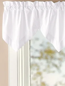 Classic Hemstitch Rod Pocket Three-Piece Handkerchief Valance by Country Curtains®