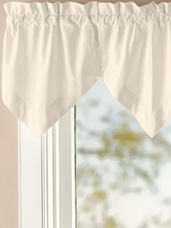 Classic Hemstitch Rod Pocket Three-Piece Handkerchief Valance by Country Curtains®