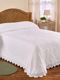 Classic Hobnail Cotton Bedspread or Pillow Sham