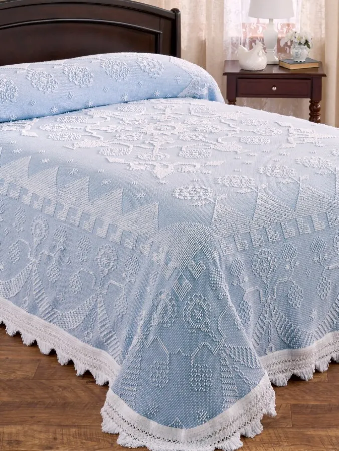 Classic Hobnail Cotton Bedspread or Pillow Sham