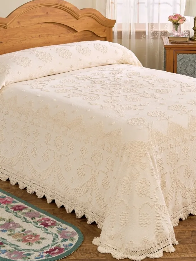 Classic Hobnail Cotton Bedspread or Pillow Sham