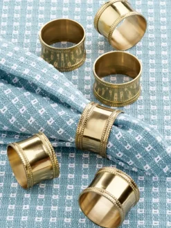 Classic Metal Napkin Ring, Set of 6