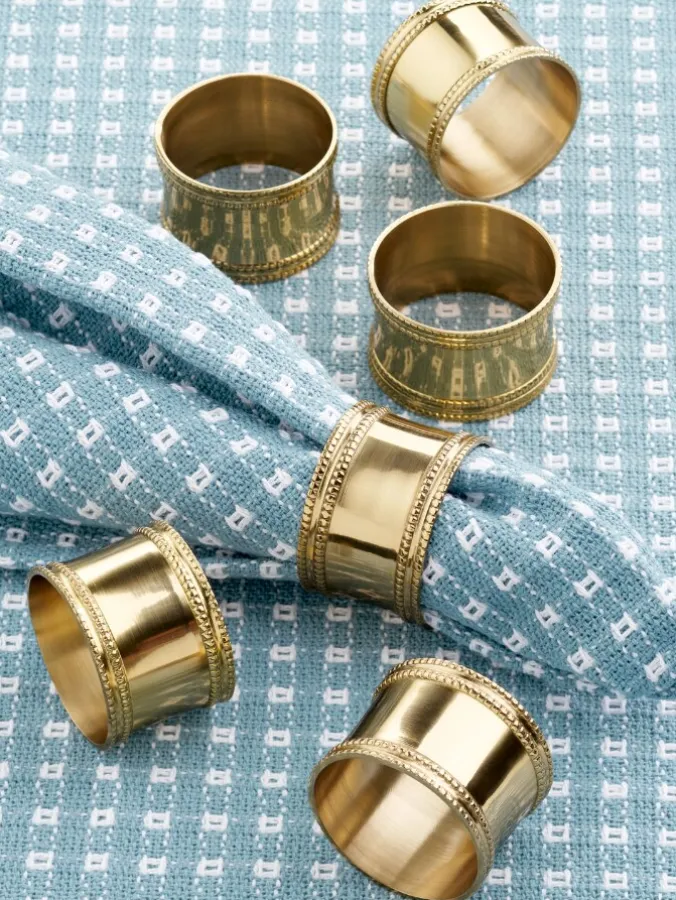Classic Metal Napkin Ring, Set of 6
