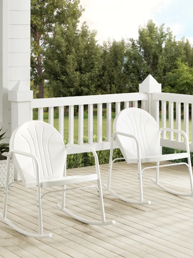 Classic Outdoor Rocking Chair Set, 2 Chairs