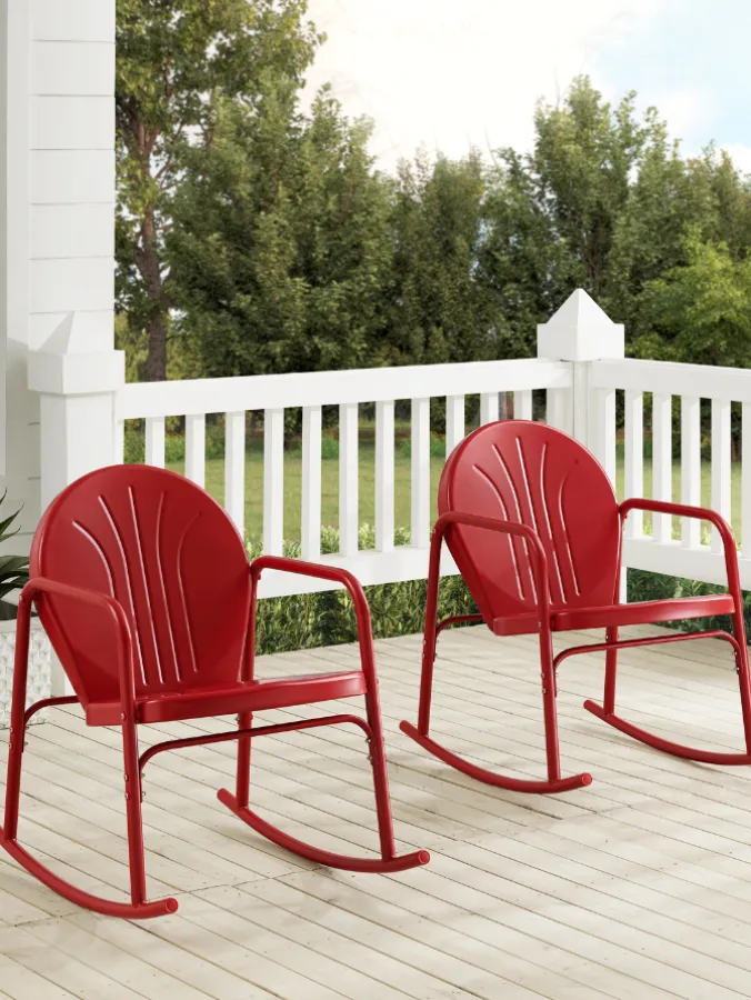 Classic Outdoor Rocking Chair Set, 2 Chairs