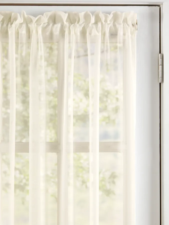 Classic Sheers 56 Inch Rod Pocket French Door Panel by Country Curtains®