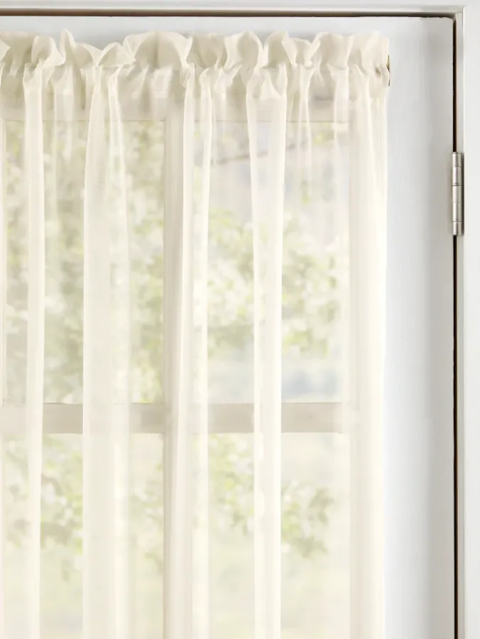 Classic Sheers 26 Inch Rod Pocket Sidelight Panel by Country Curtains®