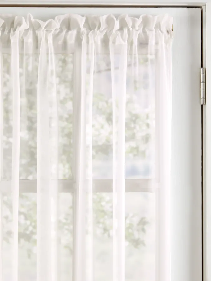 Classic Sheers 26 Inch Rod Pocket Sidelight Panel by Country Curtains®