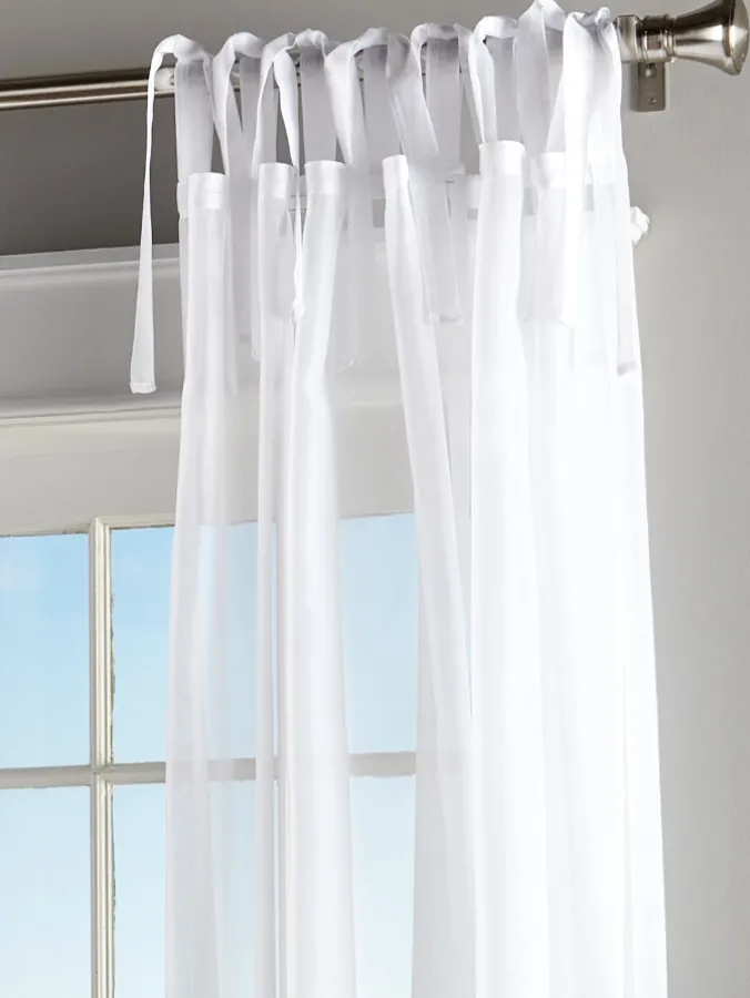 Classic Sheers 54 Inch Tie-Tab Panel by Country Curtains®