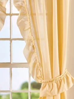 Classic Solid Ruffles Rod Pocket Curtains