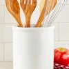 Classic White 6.5 Inch Ceramic Kitchen Utensil Holder
