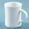 Classic White 14 Ounce Ceramic Diner Coffee Mug, Set of 4