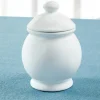 Classic White 12 Ounce Ceramic Sugar Bowl