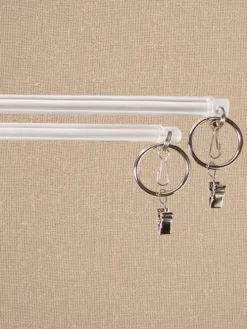 Clear Acrylic Curtain Wand, Set of 2