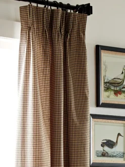 Colebrook Check Lined 58 Inch Pinch Pleat Curtains by Country Curtains®